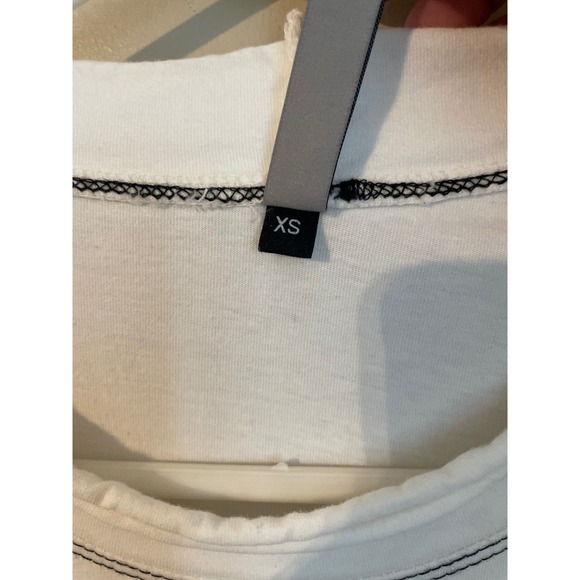 Cynthia Ashby White Cotton Knit Lagenlook Raw Seam Patchwork A-Line Dress XS - Picture 4 of 9